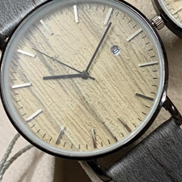 Grey Strap Pair Watch With Date Option For Men's And Womens Best Gift For Valentine's Day 8765 | 24hours.pk
