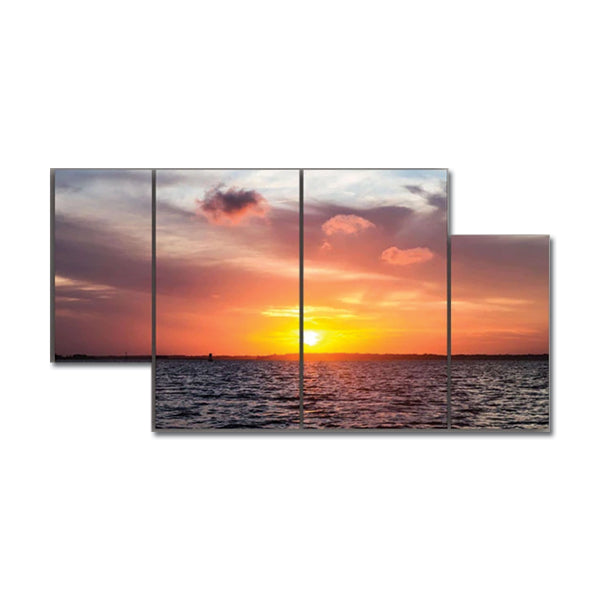 Sunset River 4pcs 3D Wall Frame WF-177 | 24hours.pk