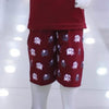 Creative Printed Malai Jersey Stuff Baba Suit Maroon & White