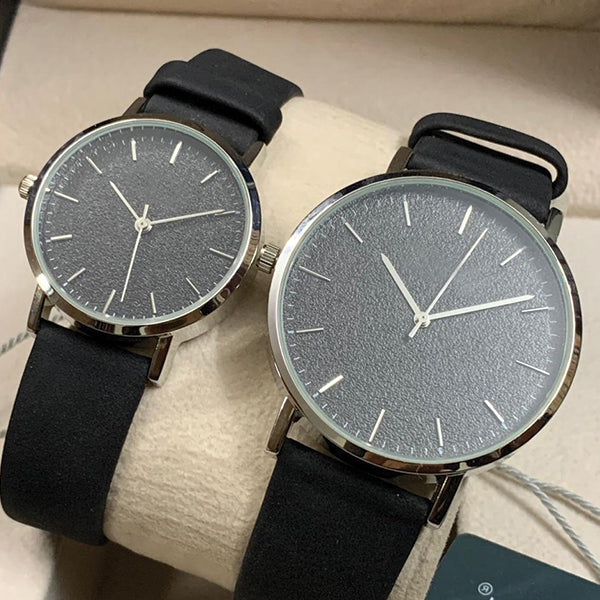 Creative Couple Watches High Qualty Best For Valentines Day Watch Pair Black | 24hours.pk