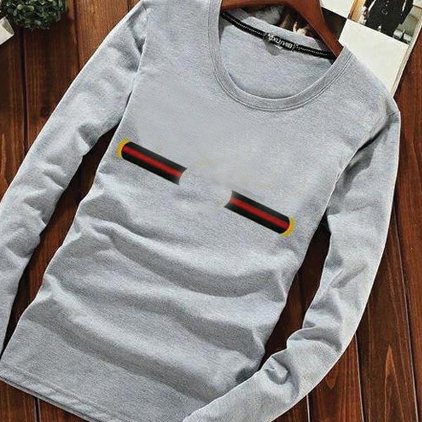 Latest Round Crew Neck Full Sleeve Printed Shirt For Men's Grey SP09