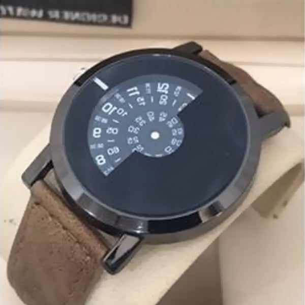 Creative Pattern Camera Concept Short Simple Special Digital Disks Hands Fashion Watch For Unisex Brown 8563 | Abdul Basit Janjee