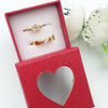 Pack of 2 Flower Diamond Ring Design 2 With Box For Her Gift or Engagement Golden 0864 | 24hours.pk