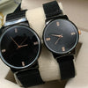 Ck Magnetic Pair Watch Dummy Down Second Black & Golden For Mens & Womens Best Gift For Valentines Day 8973 | 24hours.pk