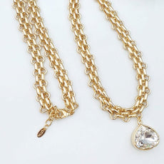 Latest Heart Shaped Stone With Chain Gold Locket For Her 25764 | 24hours.pk