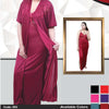 Roses Maroon Silk Nighty Set For Womens FM0098 | 24hours.pk