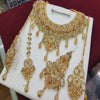 Simple Design with Stones Rounded Necklace Set Golden For Her 7854974 | 24hours.pk