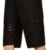 Latest Handmade Flowers Design Pajama Black For Her 863 | 24hours.pk