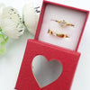 Pack of 2 Flower Diamond Ring Design 2 With Box For Her Gift or Engagement Golden 0864 | 24hours.pk