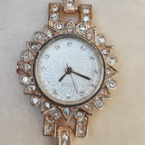 Fashionable Creative Sun Shaped Watch Golden For Her | 24hours.pk
