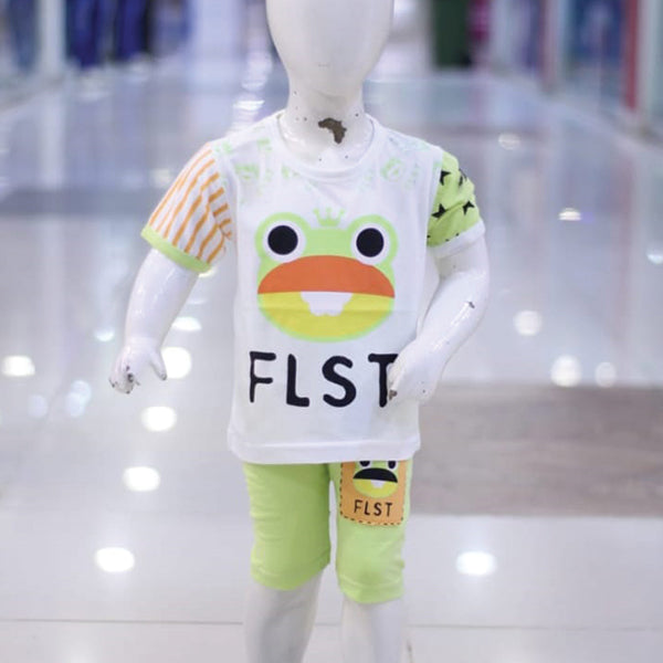 FLST Printed Malai Jersey Stuff Baba Suit Multicolors