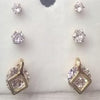 Polygon Diamond Shaped Ring Style Earrings Set For Womens | 24hours.pk