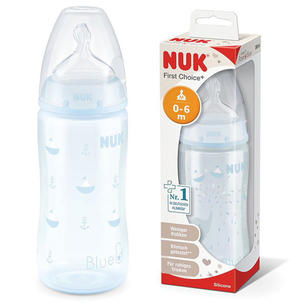 NUK First Choice Baby Bottle Blue 300ml 10741798 | 24hours.pk