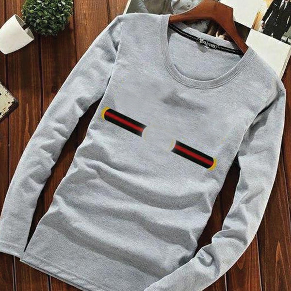 Latest Round Crew Neck Full Sleeve Printed Shirt For Men's Grey SP09