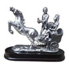Horse Riding Bride and Groom Couple Showpiece Silver Finish Love couple Statue Romantic Decorative Handicraft Figurine Home Interior Bedroom Décor Showpiece Random Color & Design | 24hours.pk