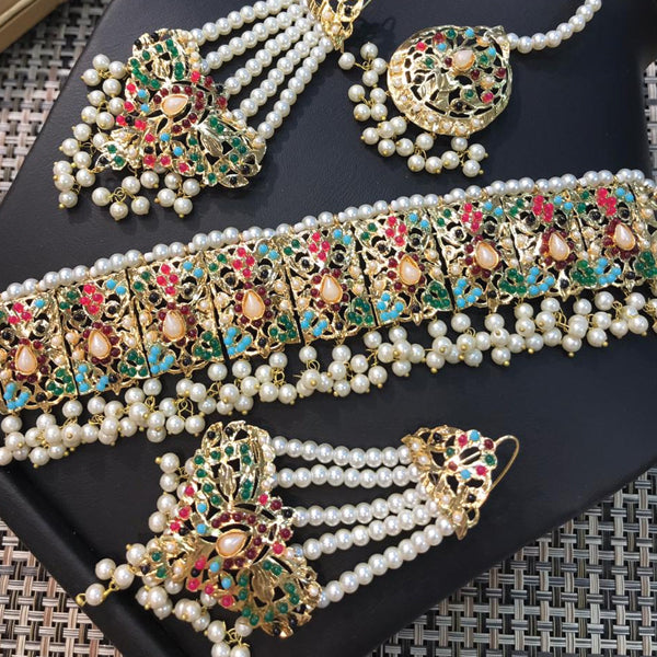 Set Hadrabade Malty Design Necklace For Women Multicolors 51133