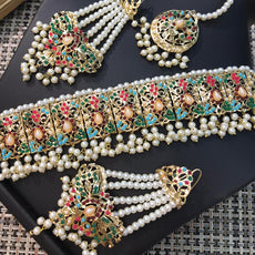 Set Hadrabade Malty Design Necklace For Women Multicolors 51133
