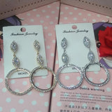 Zarcoon Eclipse Shaped Diamond Earrings For Her Random Colors | 24hours.pk