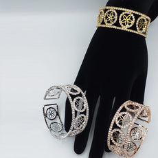 Pack of 2 Vintage Flower Design Bangle For Women Random Colors Best Gift For Valentines Day 84112 | 24hours.pk