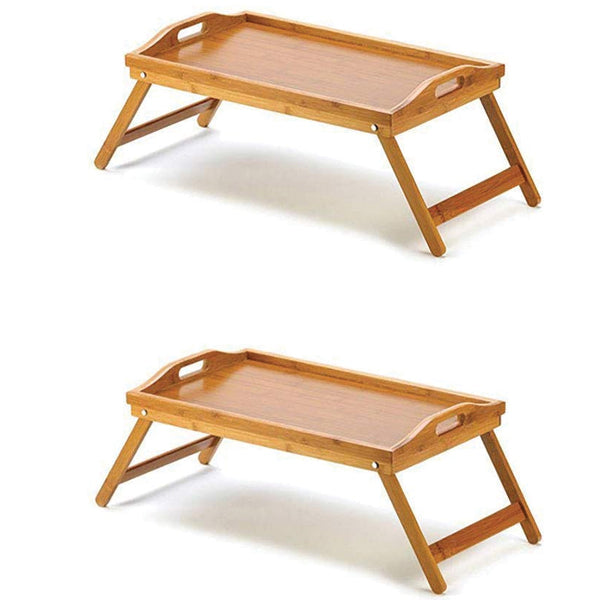 Modern table Solid Easy Fold Brown Wooden Serving tray | 24hours.pk