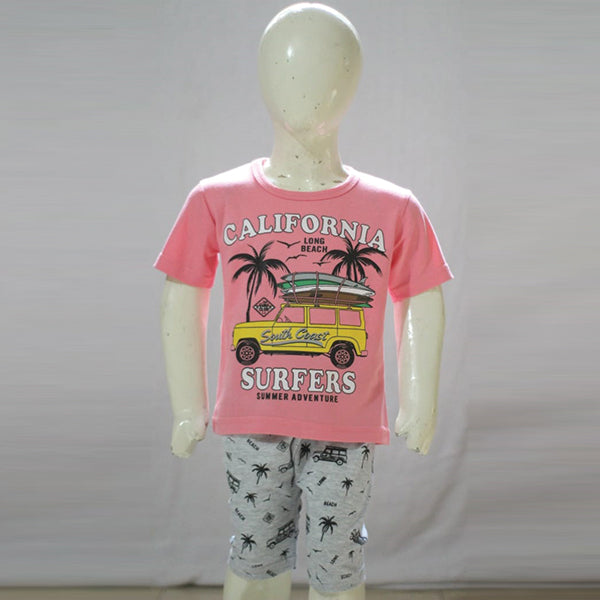 California Surfers Printed Malai Jersey Stuff Baba Suit Multicolors