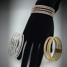 Pack of 2 Vintage Simple Merge Bangles For Women Random Colors Best Gift For Valentines Day 84112 | 24hours.pk