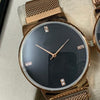 Ck Magnetic Pair Watch Dummy Down Second Golden & Black For Mens & Womens Best Gift For Valentines Day 8973 | 24hours.pk