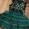 Stylish Frock For Girls Kids Dark Green | 24hours.pk