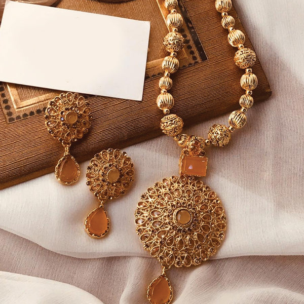 Egyptian Long Necklace And Earrings Set For Women