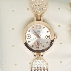 Creative Rounded Shaped Dial Watch With Bracelet For Women's Golden 542399 | Abdul Basit Janjee