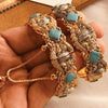 Semi Precious Multicolors Stone Studded Bangles Set 91813