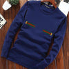 Latest Round Crew Neck Full Sleeve Printed Shirt For Men's Blue SP17