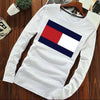 A&S Round Crew Neck Full Seleve Printed Shirt For Men's White SP18