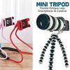 Pack of 2 Random Color Flexible Hanging Neck Lazy Smartphone Holder Stand And  Mini Tripod with Flexible Octopus Legs | 24HOURS.PK