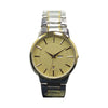 Latest Luxury Wrist Watch With Day & Date Function Silver & Golden Chain With Yellow Dial 56421 | Ammad