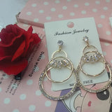 New Creative & Fashionable Bangle Shaped Diamond Earrings For Her Random Colors | 24hours.pk