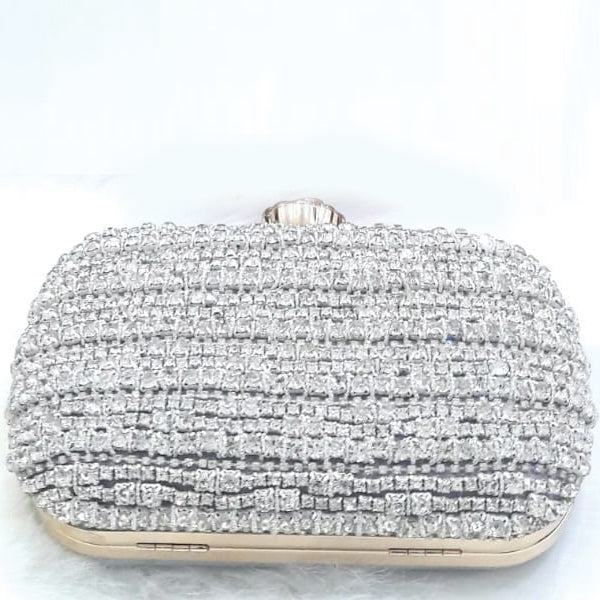 Fancy Bridal Radius Shaped Clutch Purse Available In Random Colors 6137