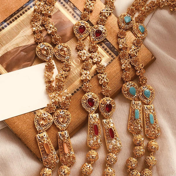 Egyption Zarkoon Multicolors Stones Garland Set For Women's