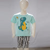 Dinosaur Cartoon Printed Malai Jersey Stuff Baba Suit Multicolors