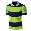 Green and Blue Strips Contrast T-Shirt 22119
