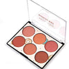 6 Color Miss Rose Blush Glow Kit Face Powder Blusher Palette Makeup Contour Palette Maquillage Facial Cosmetics | Ammad