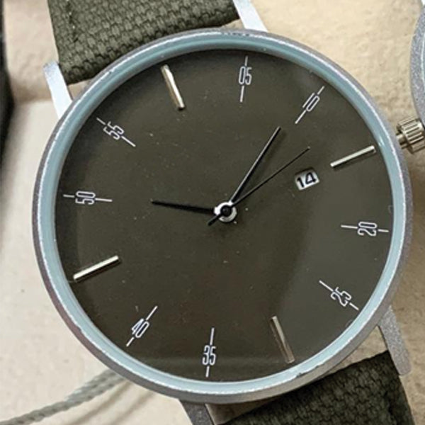 Green Strap Pair Watch With Date Option For Men's And Womens Best Gift For Valentine's Day 8765 | 24hours.pk