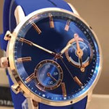 Latest Simple Design Watch Bue Strap With Blue & Golden Dial For Men's 89061 | Abdul Basit Janjee