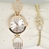 Creative Rounded Shaped Dial Watch With Bracelet For Women's Golden 542399 | Abdul Basit Janjee