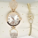 Creative Rounded Shaped Dial Watch With Bracelet For Women's Golden 542399 | Abdul Basit Janjee