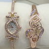 Latest Creative X Shaped Watch With Fashionable Bracelet For Her 00445