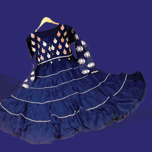 Stylish Frock For Girls Kids Dark Green | 24hours.pk