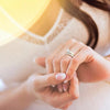 Pack of 2 Single Diamond Flower Design Ring With Heart Design Box For Her Gift or Engagement Golden 0864 | 24hours.pk
