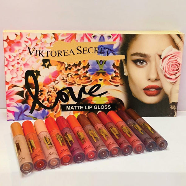 Viktorea Secret Love Matte Lip Gloss 10 Pcs Set