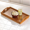 Modern table Solid Easy Fold Brown Wooden Serving tray | 24hours.pk